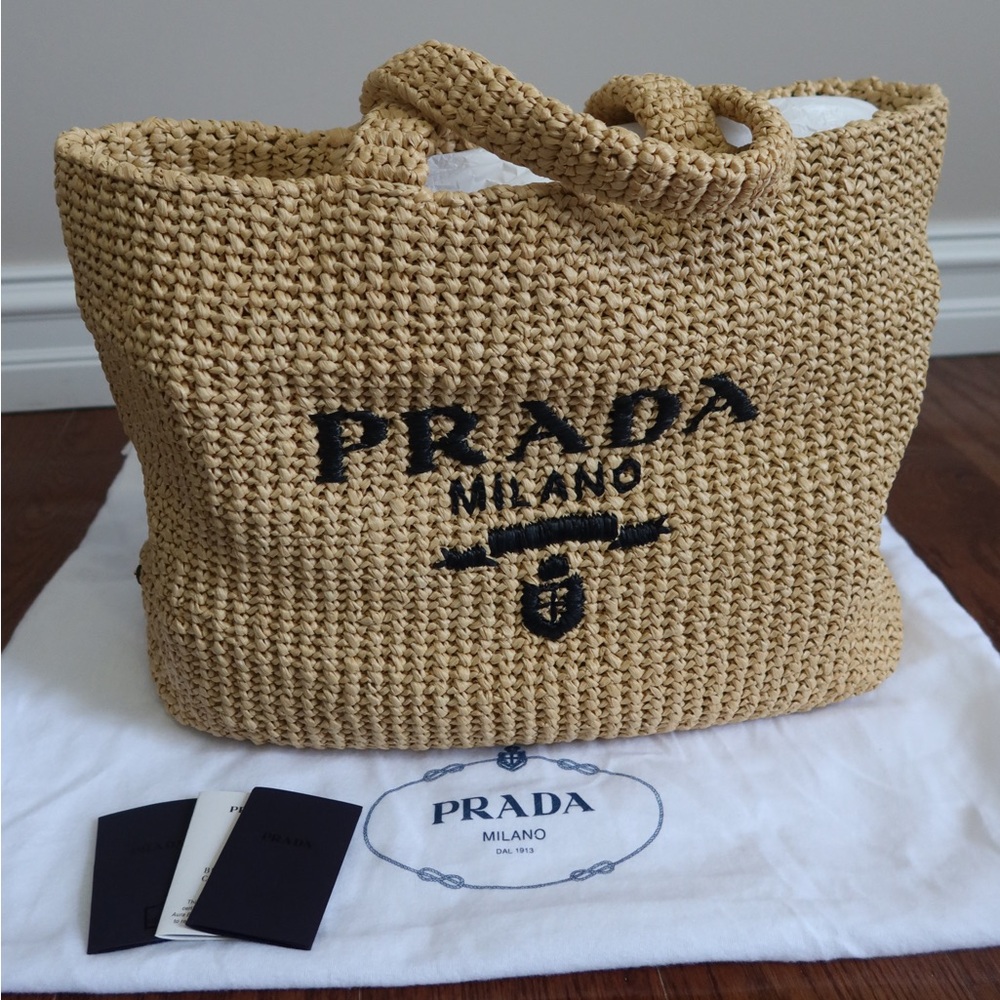 Prada Rafia Tote - Large